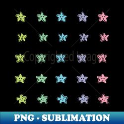 Journal sticker happy stars - Vintage Sublimation PNG Download - Defying the Norms