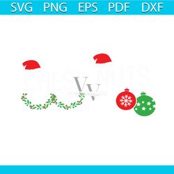 Couple Christmas Chest Nuts SVG Graphic Design File
