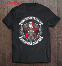 Christmas Biker Shirt Sons Of Santa North Pole Chapter Shirt, Kids Christmas Shirts Family Cheap  Wear Love, Share Beaut