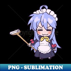 I draw izumi konata in a cute wholesome maid dress  lucky star - Premium PNG Sublimation File - Perfect for Sublimation Art