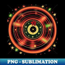 Retro Christmas Present Vinyl Record - Creative Sublimation PNG Download - Capture Imagination with Every Detail