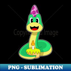 snake birthday candle cake - special edition sublimation png file - vibrant and eye-catching typography