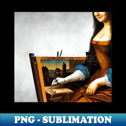 painting monalisa - Exclusive PNG Sublimation Download - Unlock Vibrant Sublimation Designs