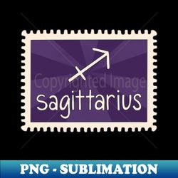 Sagittarius Zodiac Sign Stamp - Stylish Sublimation Digital Download - Vibrant and Eye-Catching Typography