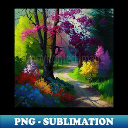 Spring Landscape Exotic Nature monet - A Piece - Artistic Sublimation Digital File - Bring Your Designs to Life
