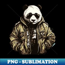 Cool Animals Cartoon Vintage Funny Cool Panda - Decorative Sublimation PNG File - Unlock Vibrant Sublimation Designs
