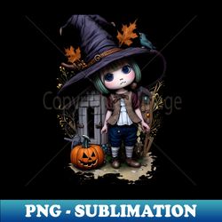 little witch in halloween 30 - Unique Sublimation PNG Download - Unleash Your Creativity