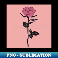 Pink Rose Flower - PNG Transparent Sublimation File - Spice Up Your Sublimation Projects
