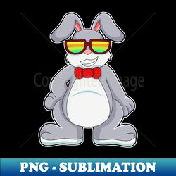 Rabbit with Sunglasses  Tie - Retro PNG Sublimation Digital Download - Unleash Your Inner Rebellion