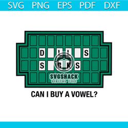 NFL Dallas Sucks Can I Buy A Vowel SVG Graphic Design File