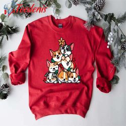 christmas corgi sweatshirt, christmas sweaters for dogs, christmas gifts for first time moms  wear love, share beauty