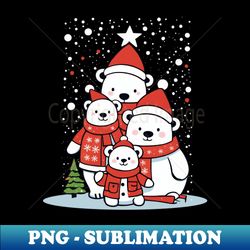 cute polar bears - png transparent digital download file for sublimation - perfect for personalization