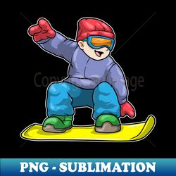 Snowboarder with Snowboard  Ski goggles - Trendy Sublimation Digital Download - Perfect for Sublimation Mastery