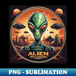 ALIEN-INVASION - Exclusive PNG Sublimation Download - Unleash Your Inner Rebellion
