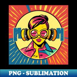 Vintage Pop Art Bass Head - Premium Sublimation Digital Download - Unleash Your Inner Rebellion