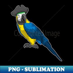 Parrot as Pirate with Hat - Creative Sublimation PNG Download - Unlock Vibrant Sublimation Designs
