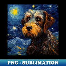 Brown Wirehaired Pointing Griffon Night - Premium Sublimation Digital Download - Perfect for Sublimation Art