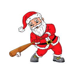 Funny Santa Claus Xmas Baseball SVG For Cricut Files