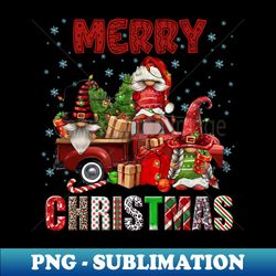 Merry Christmas Gnome Family Funny Xmas Tree Women Men Kids - Unique Sublimation PNG Download - Enhance Your Apparel with Stunning Detail