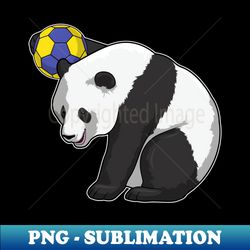 Panda at Handball Sports - Decorative Sublimation PNG File - Bold & Eye-catching