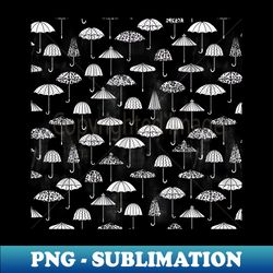 Black and White April Showers - Vintage Sublimation PNG Download - Perfect for Creative Projects