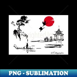 Asian panorama - Modern Sublimation PNG File - Perfect for Sublimation Mastery