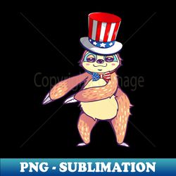 sloth american flag hat patriotic 4th of july gifts - exclusive sublimation digital file - bold & eye-catching