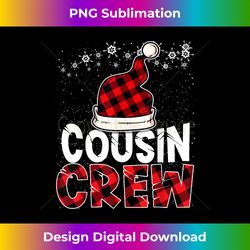 Christmas Cousin Crew Buffalo red plaid Pajamas Family Xmas - Artisanal Sublimation PNG File - Animate Your Creative Concepts