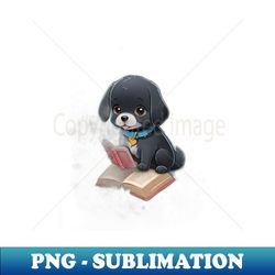 Reading Dog - High-Quality PNG Sublimation Download - Revolutionize Your Designs