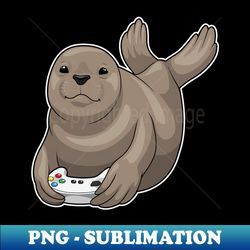 Seal Gamer Controller - Exclusive PNG Sublimation Download - Instantly Transform Your Sublimation Projects