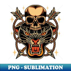 Panther Traditional Tattoo - PNG Transparent Digital Download File for Sublimation - Unleash Your Creativity