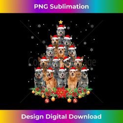 Australian Cattle Dogs Tree Christmas Sweater Xmas Pet Dog - Luxe Sublimation PNG Download - Challenge Creative Boundaries