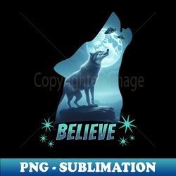 Wolf UFO - Artistic Sublimation Digital File - Capture Imagination with Every Detail