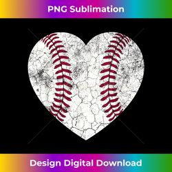 Baseball Heart Fun Mom Dad Men Women Softball Gift - Eco-Friendly Sublimation PNG Download - Animate Your Creative Concepts