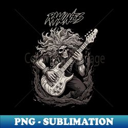 Skeleton Playing Ramones - Trendy Sublimation Digital Download - Unleash Your Inner Rebellion