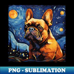Ginger French Bulldog Night - Signature Sublimation PNG File - Perfect for Creative Projects