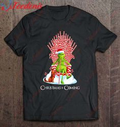 Christmas GRinch Is Coming Candy Cane Throne Funny Parody Shirt, Christmas Shirts On Sale  Wear Love, Share Beauty