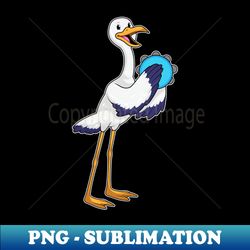 Stork as Musician with Tambourine - Exclusive PNG Sublimation Download - Perfect for Personalization