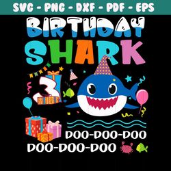 Birthday Shark 3 Years Old Svg, Birthday Svg, Baby Shark Svg, Shark Svg, 3rd Birthday Svg, 3 Years Old Shark, Birthday S