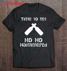 Christmas Ho Ho Hammered Beer Classic Shirt, Best Cotton Christmas Shirts Mens  Wear Love, Share Beauty
