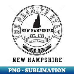 New Hampshire USA - Artistic Sublimation Digital File - Create with Confidence