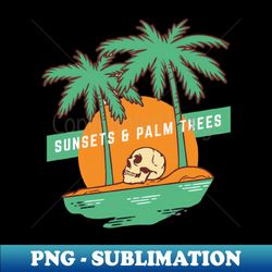 Sunesets palm trees - High-Resolution PNG Sublimation File - Create with Confidence