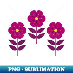 mod magenta scandinavian flowers - png sublimation digital download - bring your designs to life