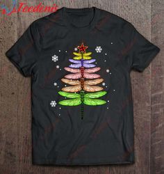 Christmas Insect Lover Xmas Dragonfly Christmas Tree T-Shirt, Mens Xmas Shirts  Wear Love, Share Beauty