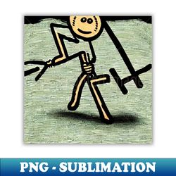 Vintager Stick Figure - PNG Transparent Sublimation File - Unleash Your Inner Rebellion