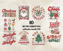 10 Retro Christmas Bundle Png, Christian Christmas Svg, Christmas Design, Christmas Shirt, Christmas 85