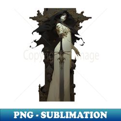 The Woman and the Sword - Creative Sublimation PNG Download - Unleash Your Creativity