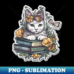 Garden cat - PNG Transparent Sublimation Design - Bring Your Designs to Life
