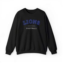 Detroit Lions Comfort Premium Crewneck Sweatshirt, vintage, retro, men, women, cozy, comfy
