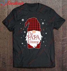 Christmas Pajama Family Gift Papa Gnome Buffalo Plaid T-Shirt, Christmas Tops On Sale  Wear Love, Share Beauty